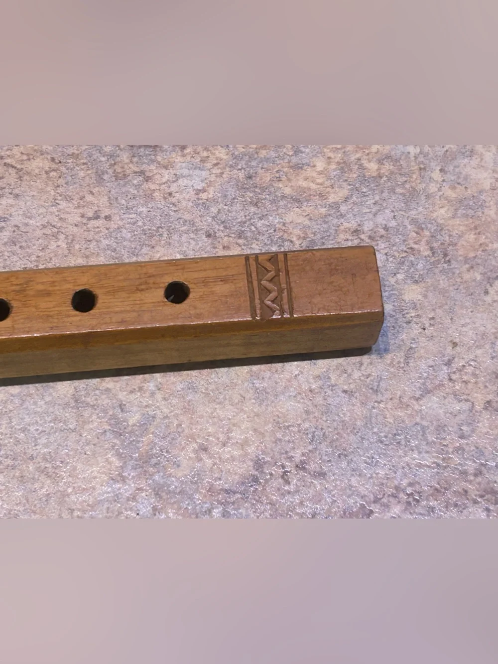 Vintage Traditional Balkan Handcrafted Wooden Flute (Svirala/Frula) Folk Art